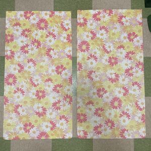 Vintage Set Of 2 Pequot Percale King Pillowcase Pink Flowers Floral Mod 70’s